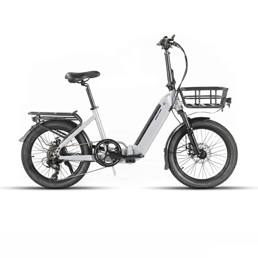 [EB504B] E-BIKE PLEGABLE 20" 7VEL "MOD MOVE" BLANCA (SIN CESTA)