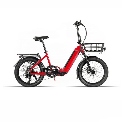 [EB504R] E-BIKE PLEGABLE 20" 7VEL "MOD MOVE" ROJA (SIN CESTA)