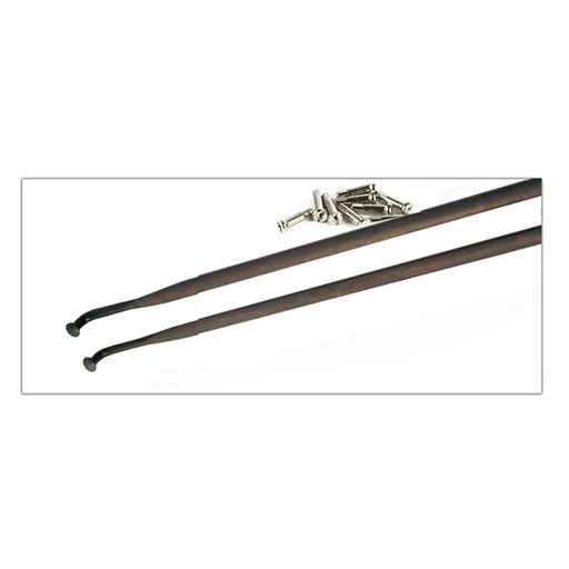 RADIO INOX NEGRO 2,4MM PLANO 10PCS