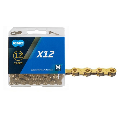 [99331] CADENA 12 VELOCIDADES, KMC X12 1/2"1/128" 126L GOLD