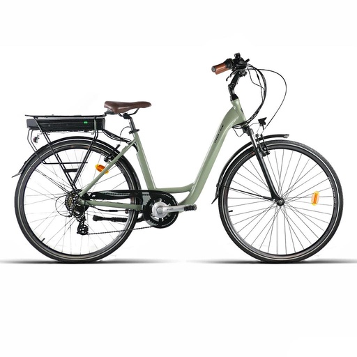 [EB801] E-BIKE CTB 28" ALUMINIO COLOR VERDE 7VEL VBRAKE