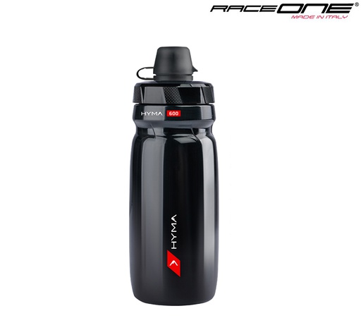[45012A] BIDON RACEONE HYMA 600ML BLACK W/KIT COVER
