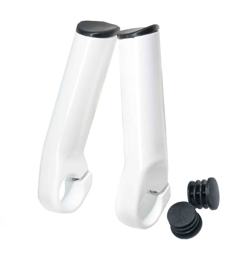 [38480] PRÓTESE DE GUIDÃO DE ALUMÍNIO BRANCO L:110MM