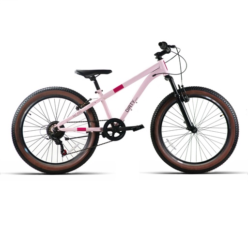 [34108] BICI 26" UNISEX ACERO "FAT200" 1x7VEL C/SUSP ROSA 2026