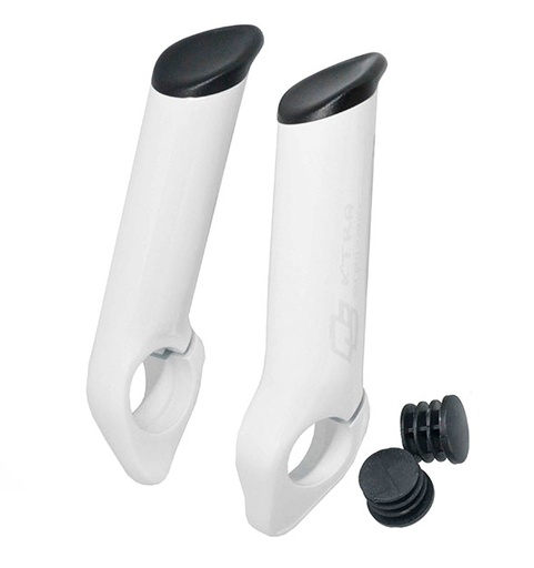 [38501] BAR-END WHITE COLOR ALUMINUM L:100 MM