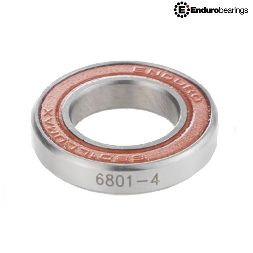 [81501D] ROD. SELLADO "ENDURO" 12x4x21mm (SUSPENSION) 6801 RADIAL ABEC3 INOX