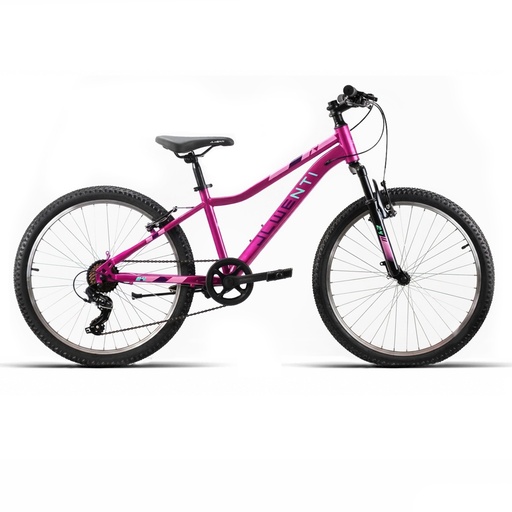 [37321] BICI 24" NIÑA ACERO C/SUSP ROSA 1x7 SHIMANO 2027