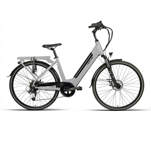 [EB810] E-BIKE CTB 28" ALUMINIO GRIS 7V F/DISCO BAFANG 250W / 12.8Ah
