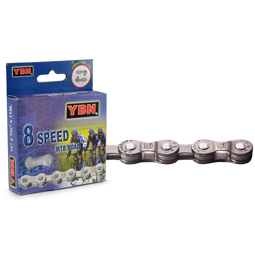 [38604] CADENA 8-VELOCIDADAES "YABAN" 1/2"X3/32" PLATA