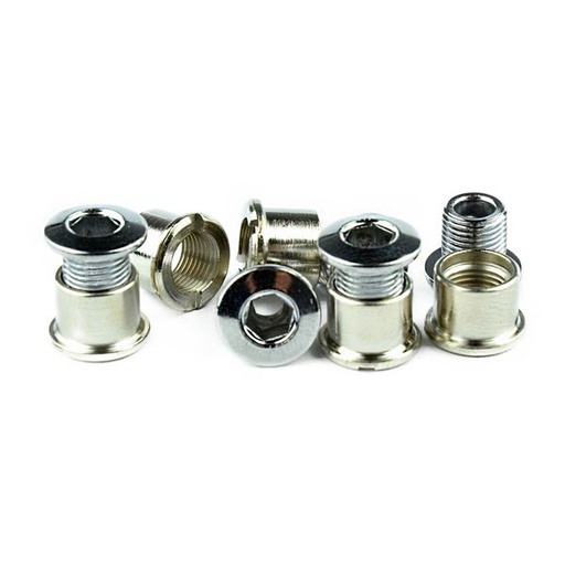 [38802] TORNILLOS PLATO ALUMINIO COLOR PLATA 3VEL, 5 PIEZAS 