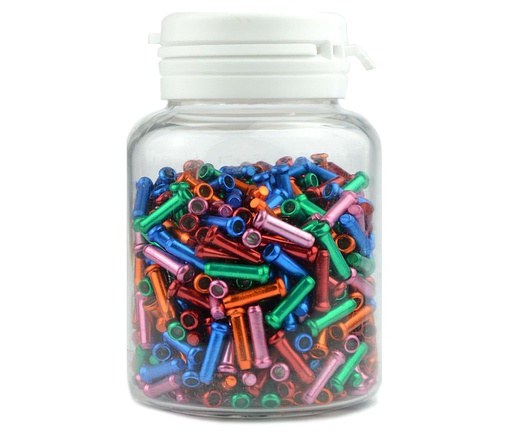 [38810] TERMINALES DE CABLE DE 2.4MM, COLORES SURTIDOS (500 PIEZAS)