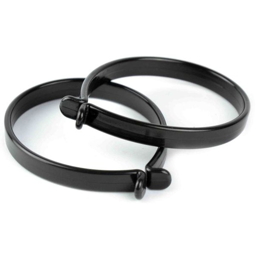 [38925] BANDES DE PANTALON, PVC NOIR, BLISTER (PAIRES)