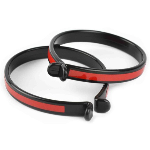 [38929] FAIXAS PARA CALÇAS PVC PRETO C/REFLETOR (PARS)