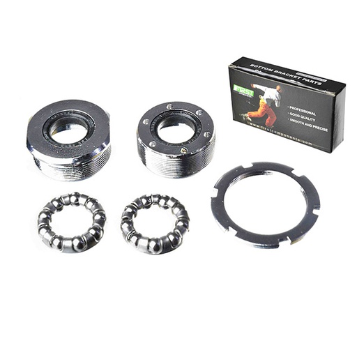 [40102] CAZOLETAS EJE PEDALIER 5PCS.CON BOLAS PLATA 24T 34.8MM