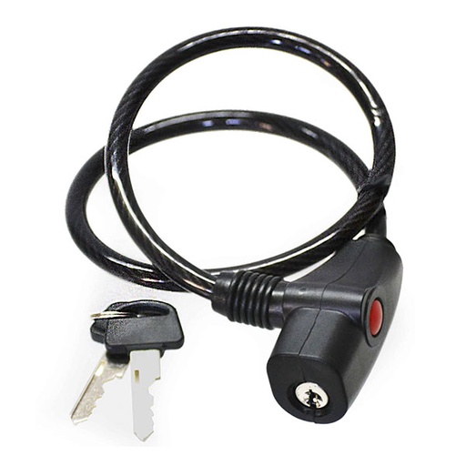 [63028] CANDADO EXPIRAL CON LLAVE Y SOPORTE 8"X80CM QW