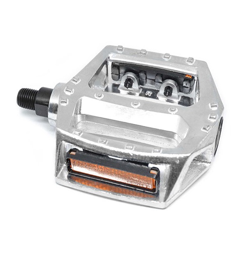 [79139] PEDALES ALUMINIO DE BMX EN PLATA  ROSCA 1/2" QW