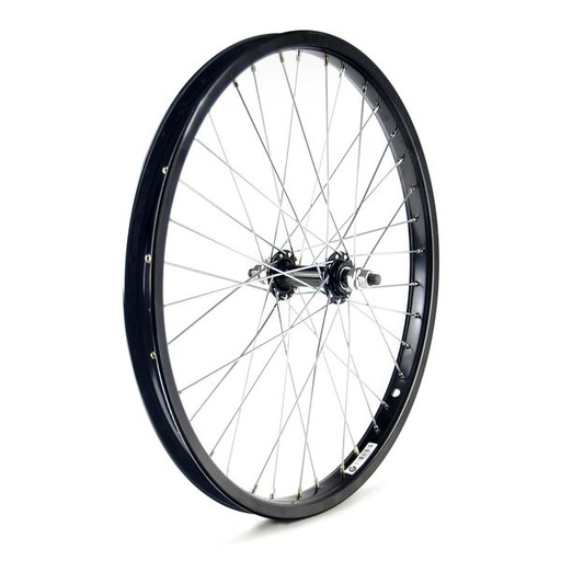 [79647] RUEDA DELANTERA DE BMX DE ACERO EN NEGRO 