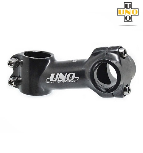 [79737] POTENCIA ALUMINIO "UNO" EXT.75MM 28.6MM MANILLAR 25.4MM NEGRO