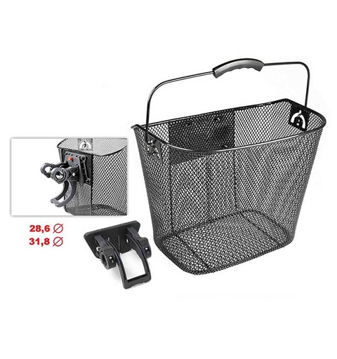 [80113] CESTO MTB 26" ACERO NEGRO CIERRE RAPIDO 28.6/31.8