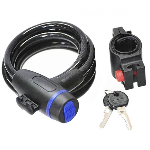 [80537] CANDADO ESPIRAL NEGRO,2/SOPRT.8X150CM