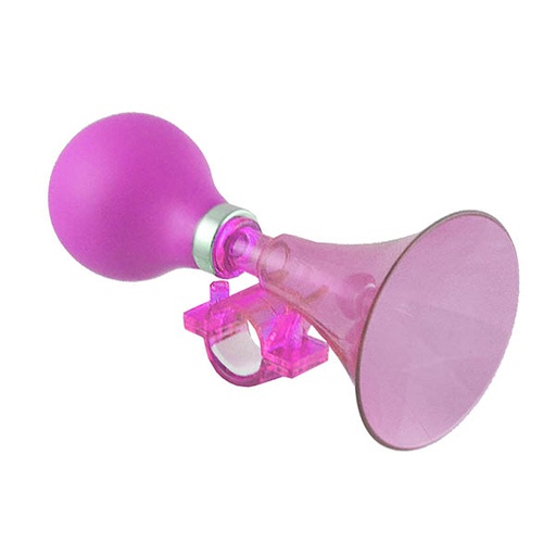[80553] BOCINA PLASTICO TRANSPARENTE EN ROSA