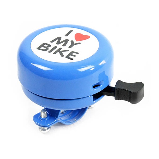 [80603] TIMBRE METALICO,RIM-RIM,AZUL/PINTADO CON DIBUJOS QW