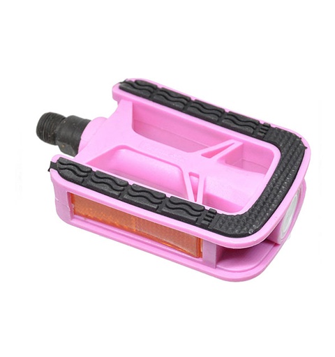 [93820] PEDALES PLASTICO ROSA ROSCA 9/16" QW