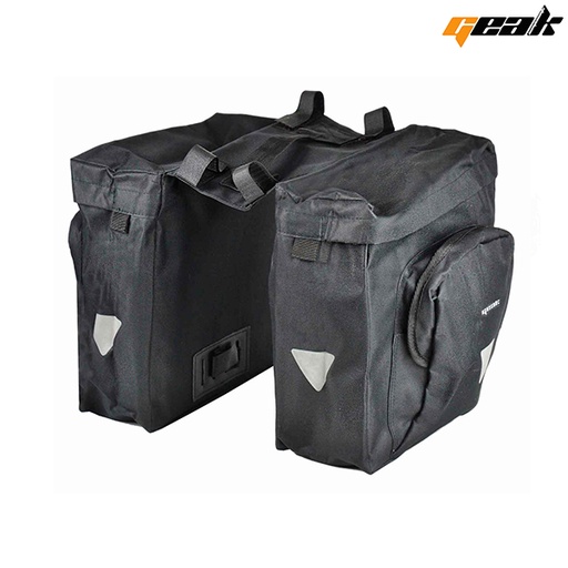 [94050] ALFORJA "GEAK",NEGRO CON 2 COMPARTIMENTOS, CAPACIDAD; 10.9X2L.
