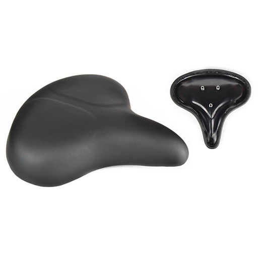 [39093] SILLIN BICI ESTATICA PVC FOAM, C/TORNILLOS, NEGRO 30x30, TORNILLOS DE COGIDA DE 8 MM