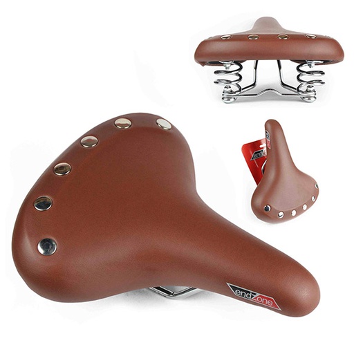 [39100] SILLIN CON MUELLES, MARRON,"VELO" 260x220mm