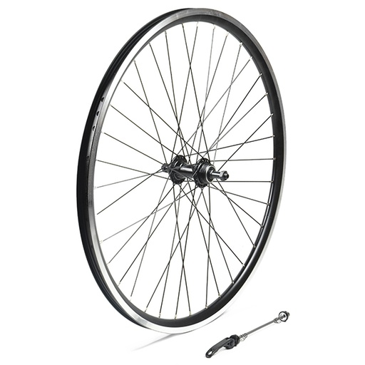 [17801T] RUEDA TRASERA 26" NEGRA, CON FERFIL 25MM, PIÑON ROSCA, 36H C/CIERRE