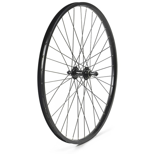 [17802T] RUEDA TRASERA 26" NEGRA, PERFIL 20MM ALUMINIO PIÑON ROSCA, 36 H C/CIERRE