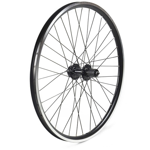 [17805T] RUEDA TRASERA 26" PARA DISCO, CASSETTE 8-9VEL, PERFIL 25MM, 36H C/CIERRE