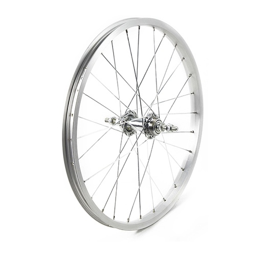 [17810T] RUEDA TRASERA 20" 1VEL PLATA, BUJE ACERO 28H TUERCA QW