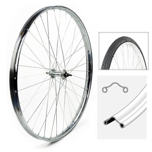 [99412] RUEDA DELANTERA 26" X1-1/2 FRENO VARILLA CUBIERTA ESPECIAL INCLUIDA