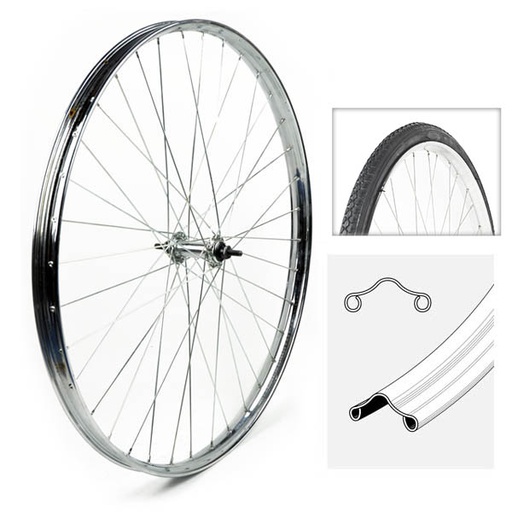 [99412] RUEDA DELANTERA 26" X1-1/2 FRENO VARILLA CUBIERTA ESPECIAL INCLUIDA