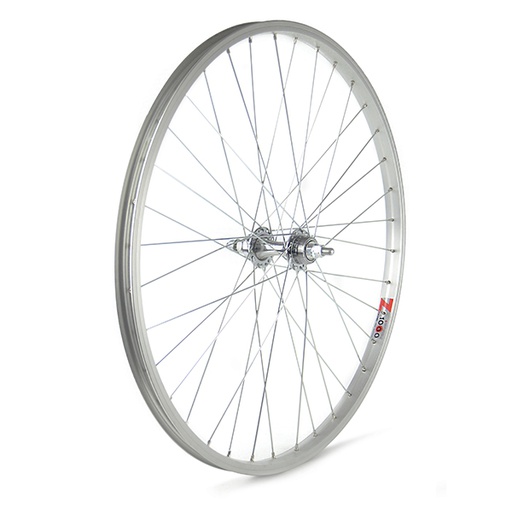 [15816D] RUEDA DELANTERA 26" PLATA, TUERCA, 36 H 