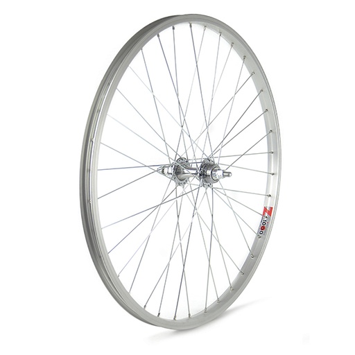 [15816D] RUEDA DELANTERA 26" PLATA, TUERCA, 36 H 