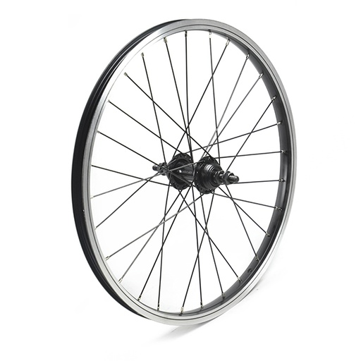 [17820T] RUEDA TRASERA 20" NEGRA, 1 VEL 28 H