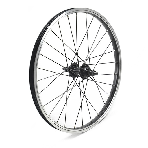 [17820T] RUEDA TRASERA 20" NEGRA, 1 VEL 28 H