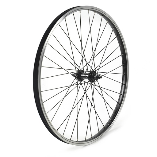 [17824D] RUEDA DELANTERA 26" NEGRA, CON TUERCA, 36H