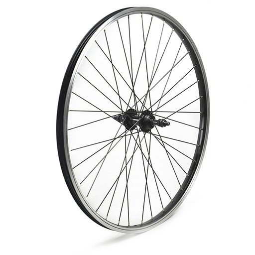 [17824T] RUEDA TRASERA 26" NEGRA, CON TUERCA, 6-7 VEL., 36H