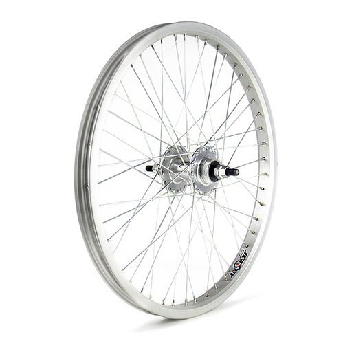 [15833T] RUEDA TRASERA 20" BMX PLATA, 48H QW