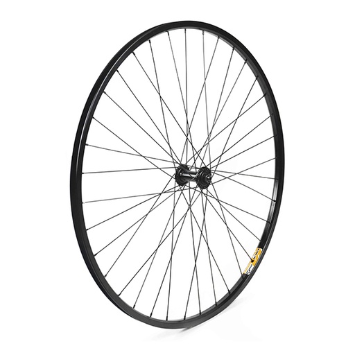 [15837D] RUEDA DELANTERA 700x28-38" NEGRA C/CIERRE 36 H, BUJE ALUM