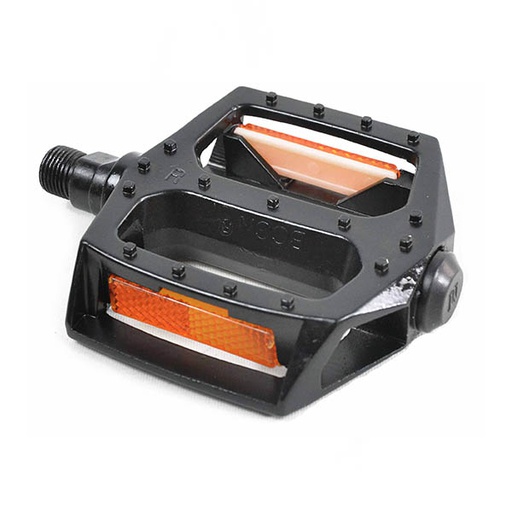 [93954] PEDAL PLATAFORMA ALUMINIO NEGRO, ROSCA 9/16" 70x70