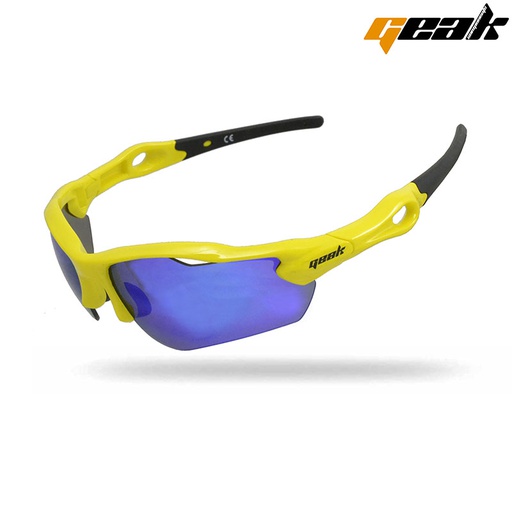 [22050] GAFAS CICLISTA "GEAK" AMARILLO FLUOR CON FUNDA
