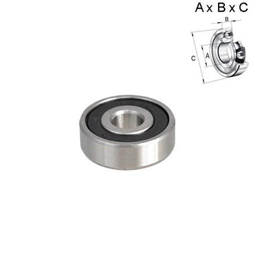 [ROD002] RODAMIENTO SELLADO 6x6x19mm (RUEDA) 626RS