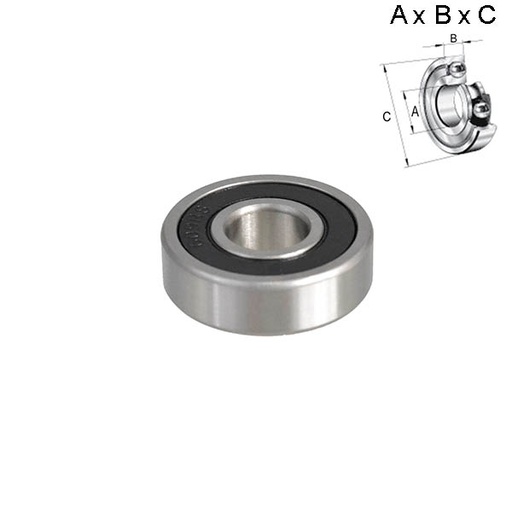 [ROD010] RODAMIENTO SELLADO 9x7x24mm (RUEDA) 609RS