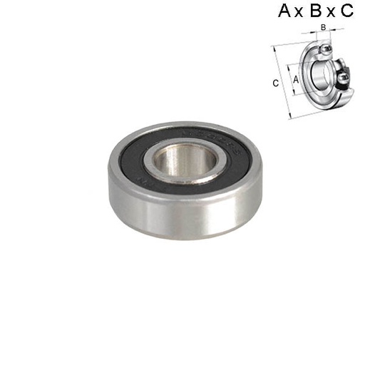 [ROD015] RODAMIENTO SELLADO 10x8x26mm (RUEDA) 6000RS