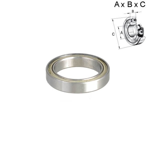 [ROD017] RODAMIENTO SELLADO 15x4x21mm (RUEDA) 